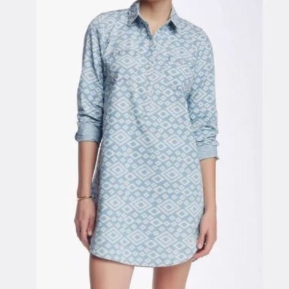 Lucky Brand Blue Patterned Dress